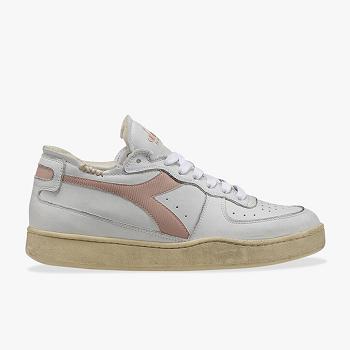 Diadora Heritage Mi Basket Row Cut Biele / Ruzove - Damske Tenisky